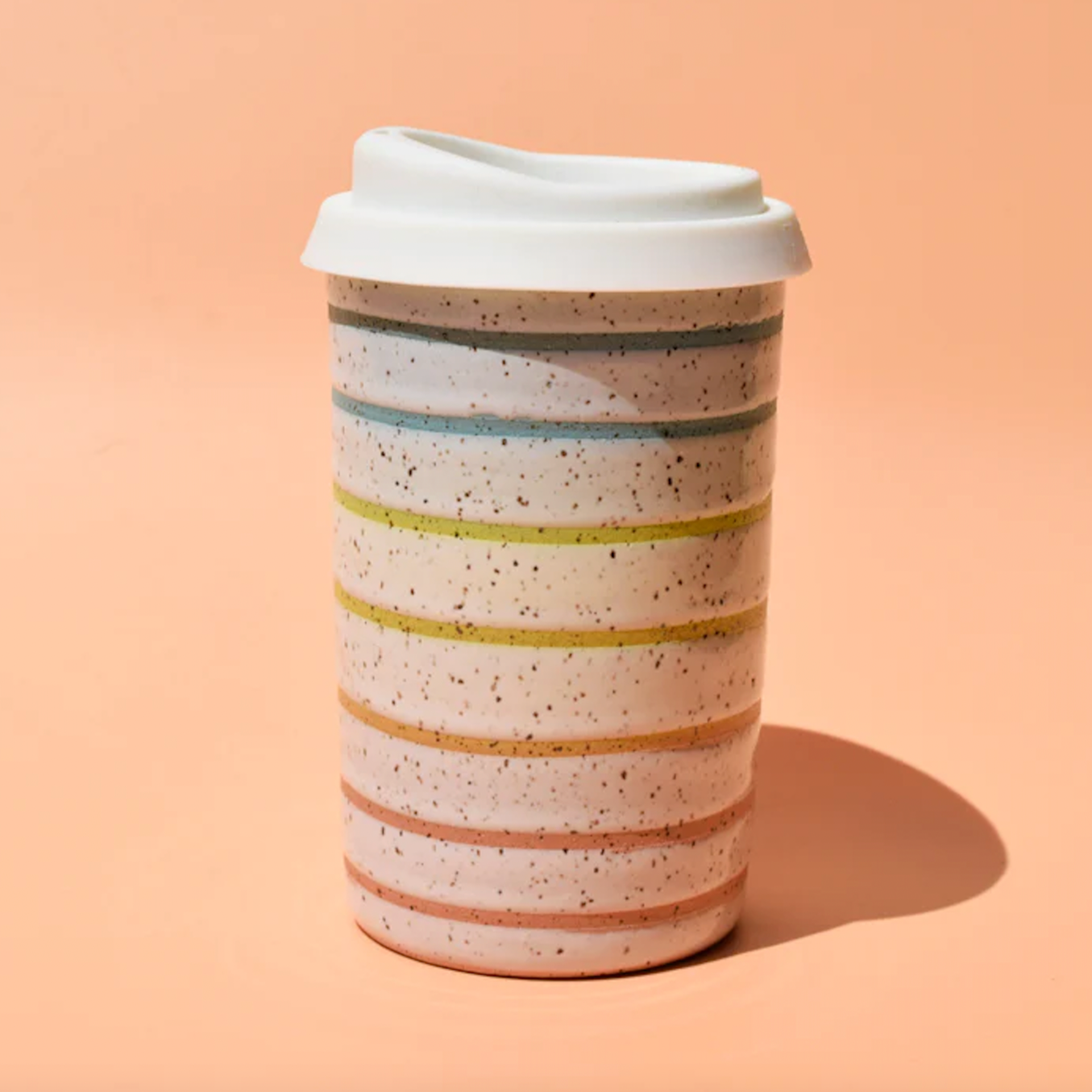 Rainbow Stripe Travel Mug