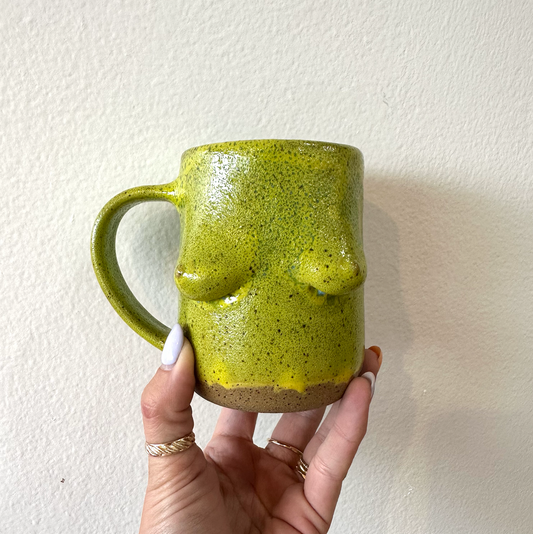 Boobie Mug, Lime Green