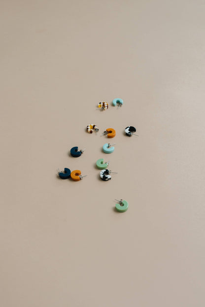 Mali Mini Hoop Earrings, Assorted: Coco Cream