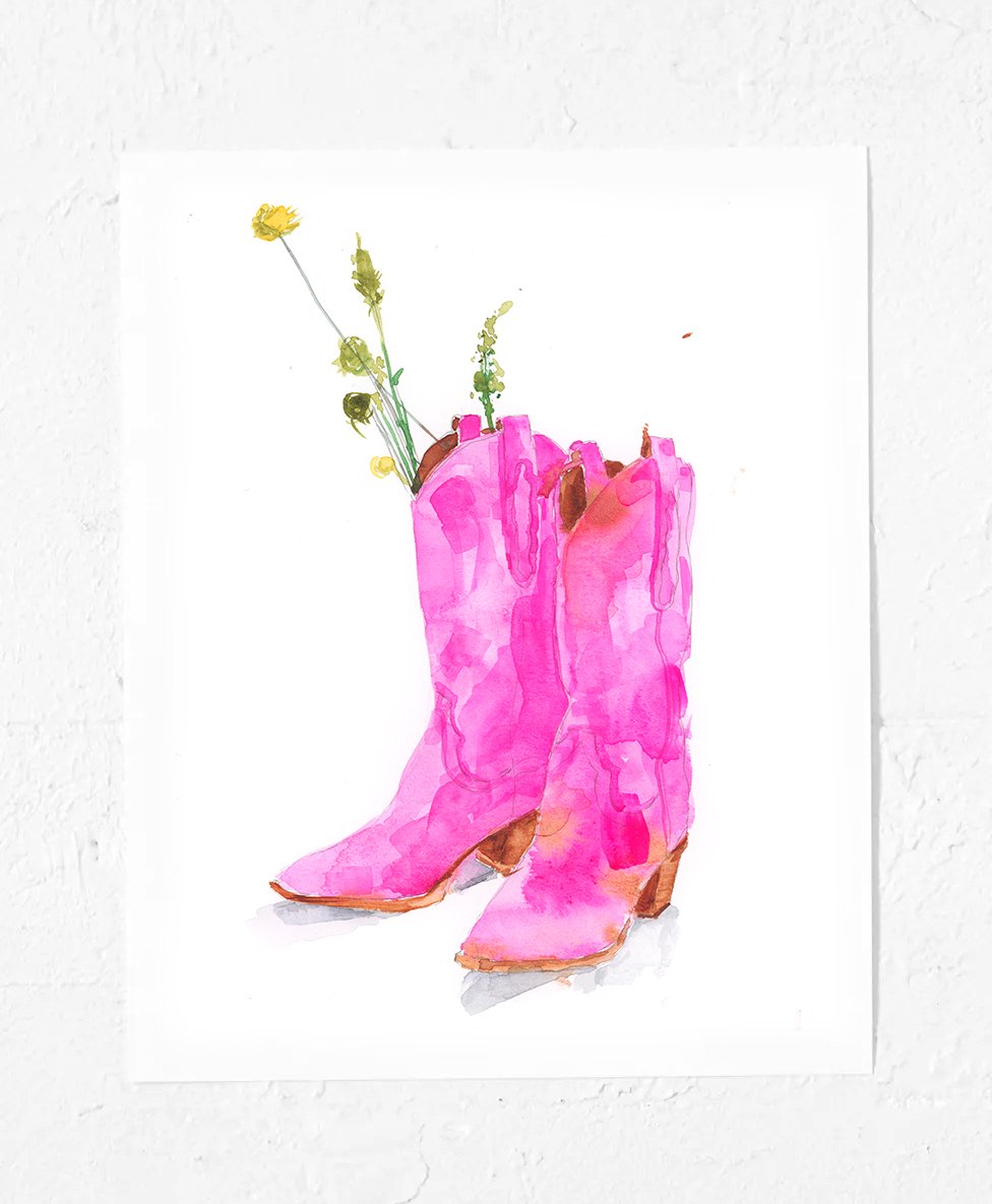 Pinky Boots Art Print, 8 x 10