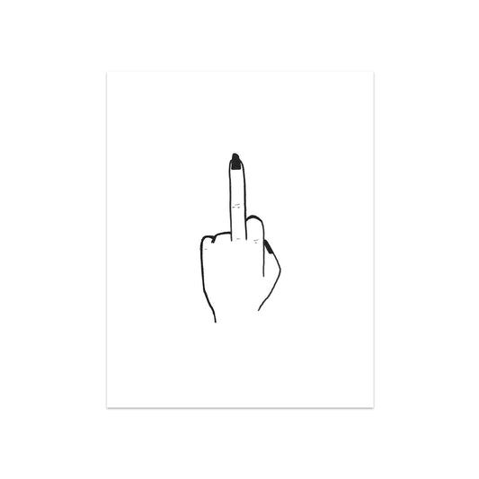 Middle Finger Art Print, 11 x 14