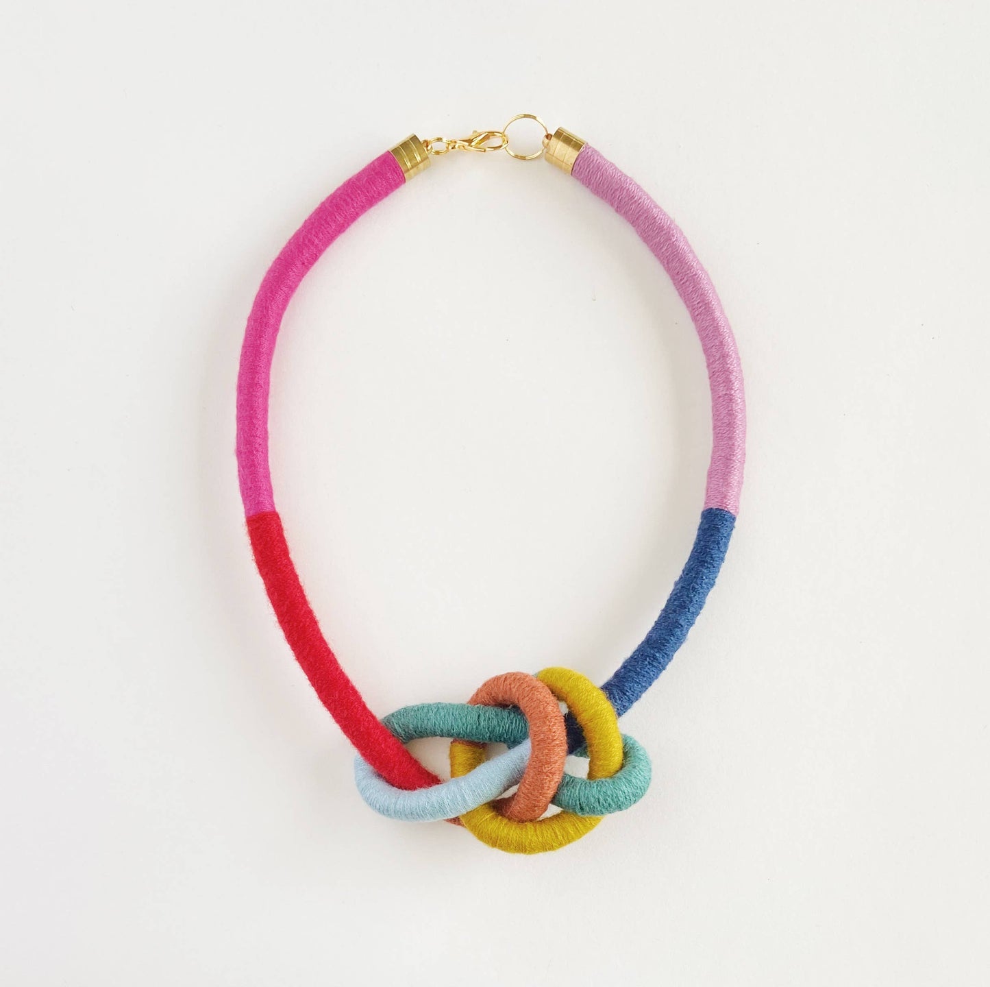 Water Bowline Necklace in Rainbow