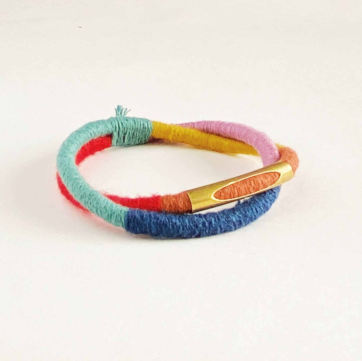 Double Layer Bangle in Rainbow