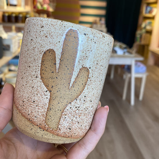 Ceramic Tumbler, Cactus, Clay