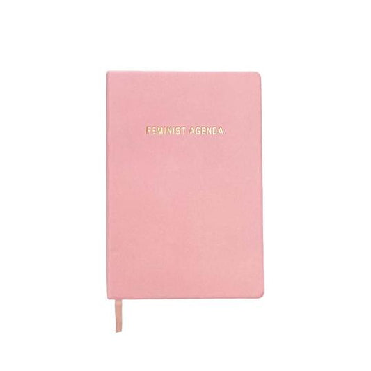 Feminist Agenda Lined Journal Pink