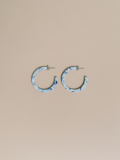 Nora Medium Hoop Earrings, Assorted: Ocean